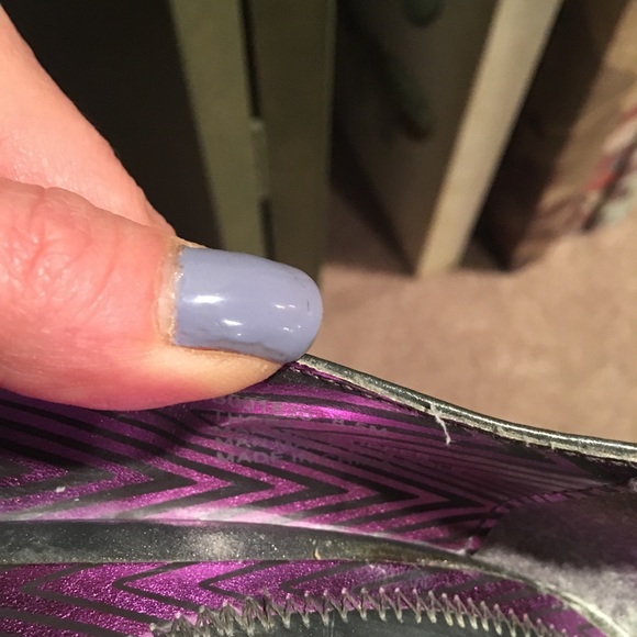 Metallic grey open toe heels - Picture 7 of 7